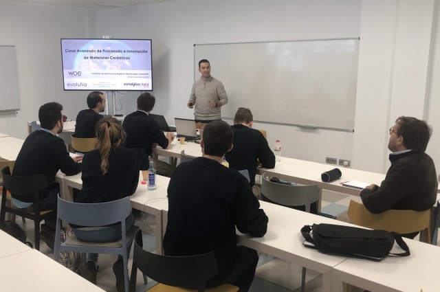 WOE IN COMPANY. EVOLUTIA INTERVIENE EN EL CURSO AVANZADO EN PROCESADO E INNOVACIÓN DE MATERIALES CERÁMICOS DEL GRUPO ESMALGLASS-ITACA